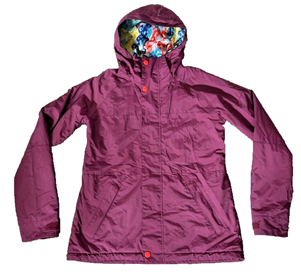 Burton DRYRIDE Womens Large Snowboard Ski Jacket Burgundy Waterproof Hooded Coat